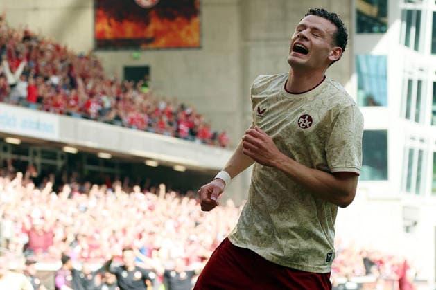19.09.2026, xrekx, Fussball 2.Bundesliga, 1.FC Kaiserslautern - Eintracht Braunschweig v.l. Torjubel nach dem Tor zum celebrating the goal celebrate 1:0 durch Erencan YardÄ±mc (1.FC Kaiserslautern) (DFL DFB REGULATIONS PROHIBIT ANY USE OF PHOTOGRAPHS as IMAGE SEQUENCES and or QUASI-VIDEO) Kaiserslautern