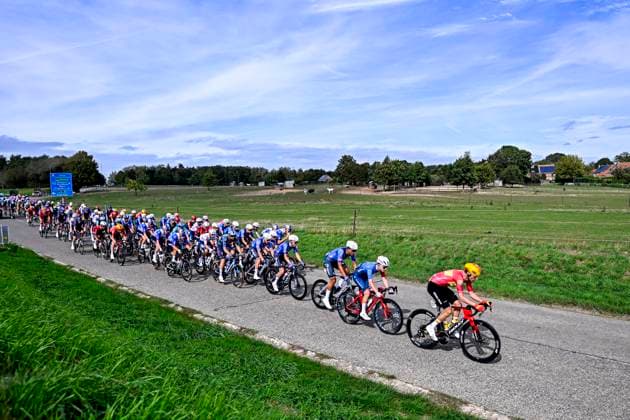Flandrien 0.0 classic 2026 Cycling Race HAACHT, BELGIUM - SEPTEMBER 19 : Illustration picture of the peloton, Bystrom Sven Erik (NOR) of Uno-X Mobility, Foucher Esteban (FRA) of Groupama - FDJ United, Sentjens Sente (BEL) of Alpecin Premier Tech during the 28th edition of Flandrien 0.0 classic an UCI ProSeries 1.Pro one day cycling road race for Men Elite of 199.4 km with start in Brakel and finish in Haacht on September 19, 2026 in Haacht, Belgium, 19 09 2026 ( Motordriver Stephan Boone - Haacht Belgium  Copyright: xTomasxSiskx