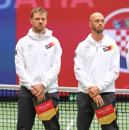Doubles Team Kevin Krawietz, Tim Puetz,Davis Cup Germany vs. Croatia, Heristo Arena, Halle Westf., Germany Tennis - Davis Cup 20026 - - Heristo Arena - Halle West - Northrhine Westphalia - Germany - 19 September 2026. Copyright: xJuergenxHasenkopfx