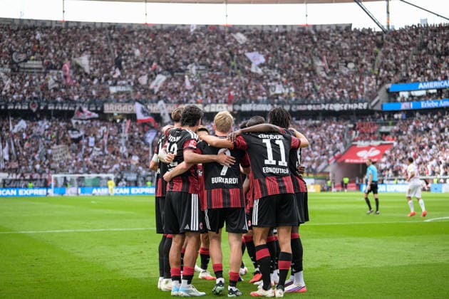 Fußball, 1. Bundesliga, 20260919, SG Eintracht Frankfurt - SC Freiburg. Im Bild 2:1 Torjubel. Frankfurt Deutsche Bank Park Hessen Deutschland Copyright: Passion2Press MarkusxFischerx