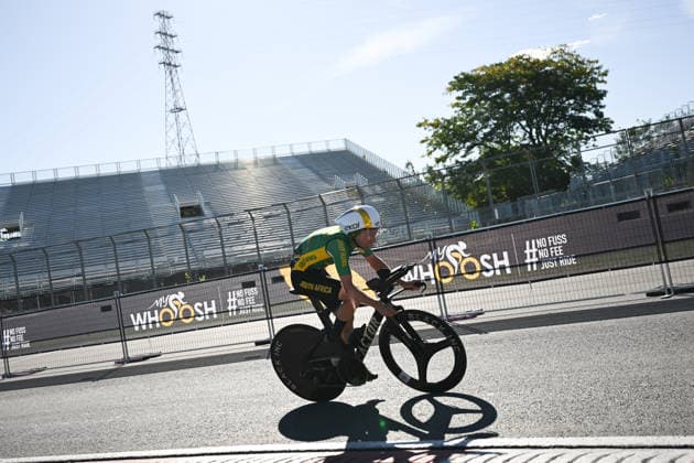 2026 UCI Road World Championships Picture by Chris Auld SWpix.com - 19 09 2026 - Cycling - 2026 UCI Road World Championships - MontrÃ al, Canada - ITT Training - Byron Munton of South Africa MontrÃ al Avenue du Parc Canada Copyright: x xSWpix.comx(t axPhotographyxHubxLtd)xChrisxAuld SWpix.comx SWP-3030-23918