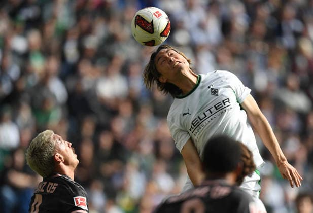 19.09.2026, xophax, Fussball 1.Bundesliga.DFL.Fußball. Bor.Mönchengladbach gegen 1.FSV Mainz 05. Phillip Tietz ( Mainz 05 ) , links und Lou Itakura , rechts ( Mönchengladbach ) (DFL DFB REGULATIONS PROHIBIT ANY USE OF PHOTOGRAPHS as IMAGE SEQUENCES and or QUASI-VIDEO) Mönchengladbach