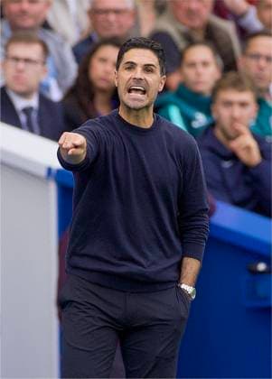 RECORD DATE NOT STATED Football - FA Premier League - Brighton & Hove Albion FC v Arsenal FC BRIGHTON & HOVE, ENGLAND - Saturday, September 19, 2026: Arsenal s head coach Mikel Arteta during the FA Premier League match between Brighton & Hove Albion FC and Arsenal FC at the AMEX Stadium. (Photo by David Rawcliffe Propaganda) BRIGHTON & HOVE American Express Community Stadium EAST SUSSEX ENGLAND  Copyright: xDavidxRawcliffex 2026-09-19-Brighton_v_Arsenal-040