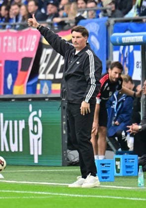19.09.2026,GER Fußball, Männer, 1.BL, Spieltag 4 , Saison 2026 2027, Hamburg, Hamburger SV vs 1.FC Köln Trainer Merlin Polzin (HSV) DFB DFL regulations prohibit any use of photographs as image sequences and or quasi-video) Hamburg Volksparkstadion Hamburg Deutschland Copyright: xnordphotoxGmbH xWitkex