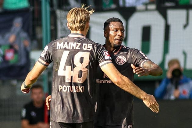 19.09.2026, GER, Fussball, Herren, Bundesliga , 1. Bundesliga, Saison 2026 2027, VfL Borussia Mönchengladbach - FSV Mainz 05 Sheraldo Becker (M05) Torjubel, jubelt nach seinem Treffer zum 1:2 Copyright: xSvenxHanischx