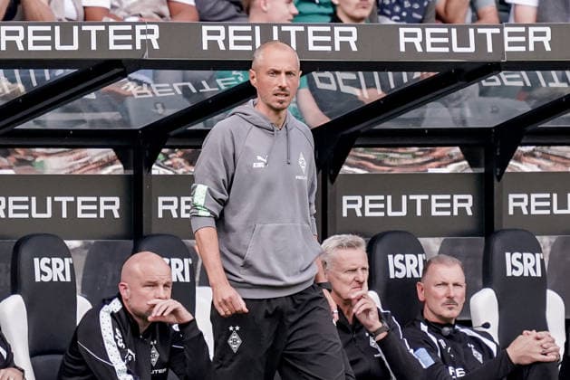 Deutschland: Fussball Saison 2026 2027 , 1. Bundesliga , 4. Spieltag , Borussia Mönchengladbach vs. 1. FSV Mainz 05 - ista-Borussia-Park (Mönchengladbach) : Jan-Moritz Lichte (Co-Trainer, Borussia Mönchengladbach) Mimik, Gesichtsausdruck, Emotion Mönchengladbach ista-Borussia-Park Deutschland Germany Copyright: xBennetxLongx