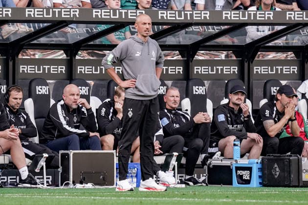 Deutschland: Fussball Saison 2026 2027 , 1. Bundesliga , 4. Spieltag , Borussia Mönchengladbach vs. 1. FSV Mainz 05 - ista-Borussia-Park (Mönchengladbach) : Jan-Moritz Lichte (Co-Trainer, Borussia Mönchengladbach) Mimik, Gesichtsausdruck, Emotion Mönchengladbach ista-Borussia-Park Deutschland Germany Copyright: xBennetxLongx