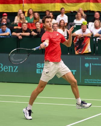 Matej Dodig, Davis Cup Germany vs. Croatia, Heristo Arena, Halle Westf., Germany Tennis - Davis Cup 20026 - - Heristo Arena - Halle West - Northrhine Westphalia - Germany - 19 September 2026. Copyright: xJuergenxHasenkopfx