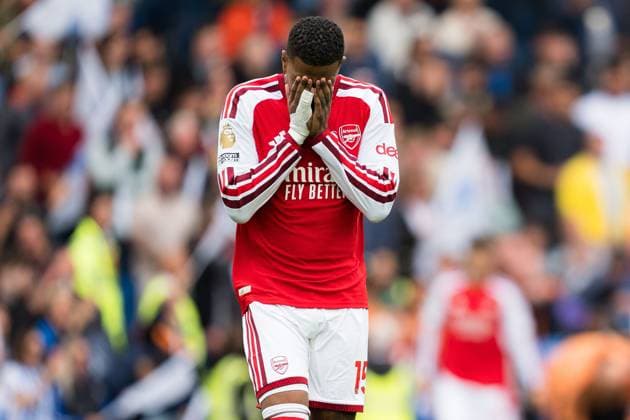 Ezri Konsa of Arsenal shows dejection Brighton and Hove Albion v Arsenal, Premier League, Football, American Express Stadium, Brighton, UK - 19 Sep 2026Brighton American Express Stadium United Kingdom EDITORIAL USE ONLY No use with unauthorised audio, video, data, fixture lists, club league logos or live services. Online in-match use limited to 120 images, no video emulation. No use in betting, games or single club league player publications. Copyright: xWiredxPhotos Shutterstockx 17158693au