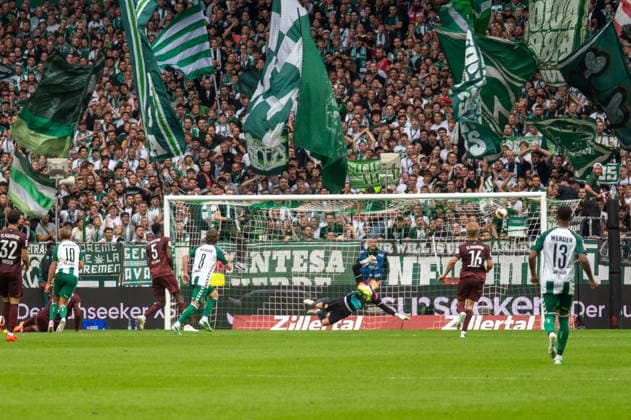 Deutschland: Fussball 1. Bundesliga, 4. Spieltag 2026 2027, Werder Bremen - FC Augsburg am 19.09.2026 in Bremen (Weserstadion): Tor zum 2:2 Niclas Füllkrug (Werder Bremen, 10) Copyright: xSvenxHeidmannx