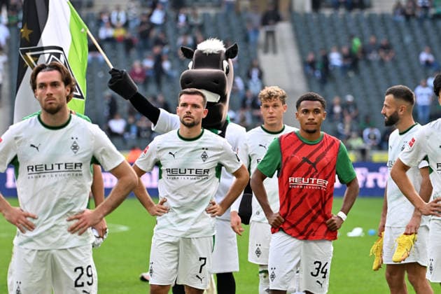 19.09.2026; Moenchengladbach; Fussball, Herren, Saison 2026 2027, Borussia Moenchengladbach vs. 1. FSV Mainz 05 Riesenenttaeuschung Enttaeuschung nach Spielende bei den Gladbachern DFL regulations prohibit any use of photographs as image sequences and or quasi-video. ista-Borussia-Park Nordrhein-Westfalen Deutschland