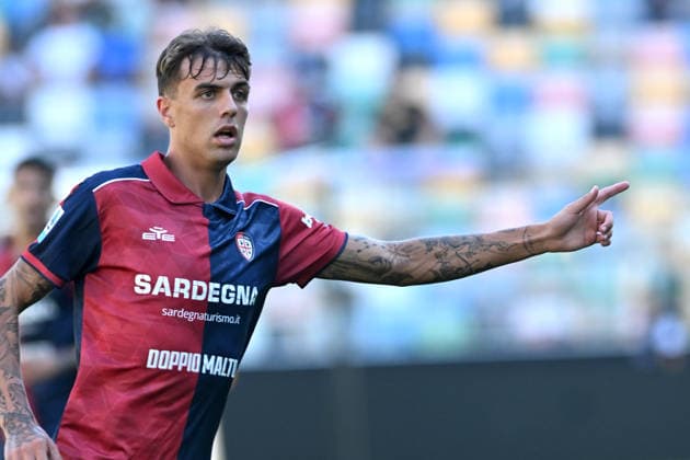 DANIEL MALDINI, Cagliari, Serie A 2026-27, Udinese-Cagliari 0-1, azione, action, single shot, gesti SERIE A 2026-27 UDINESE-CAGLIARI 0-1