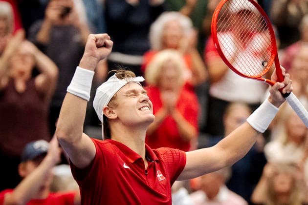 Denmark Davis Cup match between Denmark and Bulgaria Denmark s Holger Rune after the Davis Cup match between Denmark and Bulgaria at Royal Stage, Hilleroed, Saturday, September 19, 2026. (Photo: Sebastian Elias Uth Ritzau Scanpix) , Denmark Copyright: SebastianxEliasxUthx spdk20260919-174006-L
