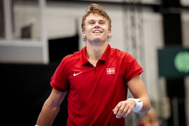 Denmark Davis Cup match between Denmark and Bulgaria Denmark s Holger Rune after the Davis Cup showdown between Denmark and Bulgaria at Royal Stage, Hilleroed, Saturday, September 19, 2026. (Photo: Sebastian Elias Uth Ritzau Scanpix) , Denmark Copyright: SebastianxEliasxUthx spdk20260919-174112-L