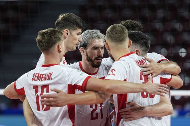 Poland v Latvia - CEV EuroVolley 2026 Men SOFIA, BULGARIA - SEPTEMBER 19: Players of Poland celebrate after a point during the CEV 2026 European Men s Volleyball Championship Round 16 match between Poland and Latvia at Arena Sofia in Sofia, Bulgaria on September 19, 2026. Osmancan Gurdogan Anadolu Sofia Bulgaria. Editorial use only. Please get in touch for any other usage.  Copyright: x2026xAnadoluxOsmancanxGurdoganx