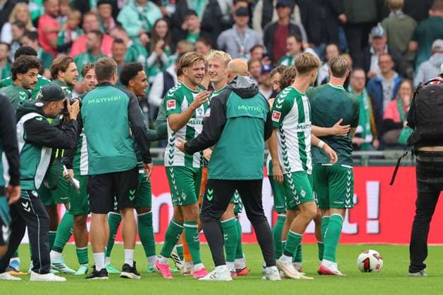 19.09.26, GER, Fussball, 1.FBL Männer, 4. Spieltag, Saison2026 2027, SV Werder Bremen vs. FC Augsburg Spielende Endstand 3:2. Mitte Niclas Füllkrug Niclas Fuellkrug (SV Werder Bremen 10) Bremen Weserstadion Bremen Germany Copyright: xnordphotoxGmbHx xTauchnitzx