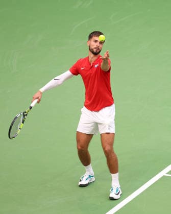 Team Croatia, Dino Prizmic, Davis Cup Germany vs. Croatia, Heristo Arena, Halle Westf., Germany Tennis - Davis Cup 20026 - - Heristo Arena - Halle West - Northrhine Westphalia - Germany - 19 September 2026. Copyright: xJuergenxHasenkopfx