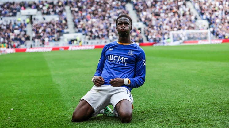 Everton v Ipswich Town, Premier League Everton forward Thierno Barry (11) heads a goal and celebrates but it will be disallowed by VAR: Andrew Kitchen during the Premier League match between Everton and Ipswich Town at Hill Dickinson Stadium, Liverpool, UK on 19 September 2026. Liverpool Hill Dickinson Stadium Merseyside UK Editorial use only DataCo restrictions apply See www.football-dataco.com , Copyright: xCraigxGallowayx PSI-24908-0021