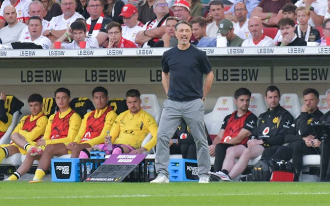 19.09.2026, xblx, Fussball 1.Bundesliga, VfB Stuttgart - Borussia Dortmund v.l. Trainer Niko Kovac (Borussia Dortmund) (DFL DFB REGULATIONS PROHIBIT ANY USE OF PHOTOGRAPHS as IMAGE SEQUENCES and or QUASI-VIDEO) Stuttgart