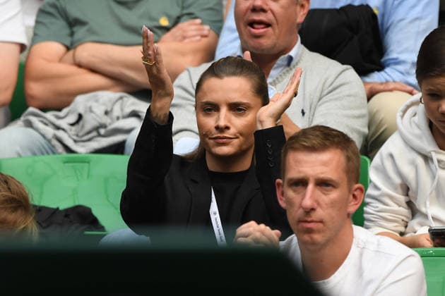 Sport Bilder des Tages Sophia THOMALLA, Schauspielerin, Freundin von Alexander ZVEREV (GER) match1: Alexander ZVEREV (GER) - Matej DODIC (CRO) Deutschland (GER) - Kroatien (CRO) Tennis Davis Cup Qualifiers Round 2 am 19.09.2026 in der Heristo Arena Halle Westfalen, Deutschland. Â