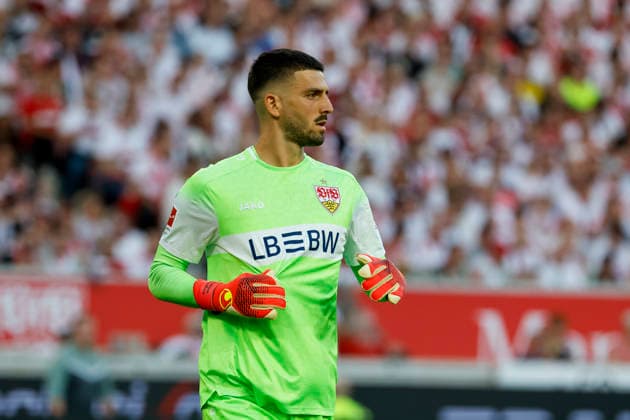 Fabian Bredlow (VfB Stuttgart, 01) , Deutschland, Fussball, 1. Bundesliga, 4.Spieltag, 2026 2027, VfB Stuttgart vs. Borussia Dortmund, 19.09.2026, Stuttgart MHP Arena Deutschland Copyright: xGrantxHubbsx