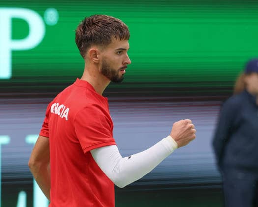 Team Croatia, Dino Prizmic, Davis Cup Germany vs. Croatia, Heristo Arena, Halle Westf., Germany Tennis - Davis Cup 20026 - - Heristo Arena - Halle West - Northrhine Westphalia - Germany - 19 September 2026. Copyright: xJuergenxHasenkopfx