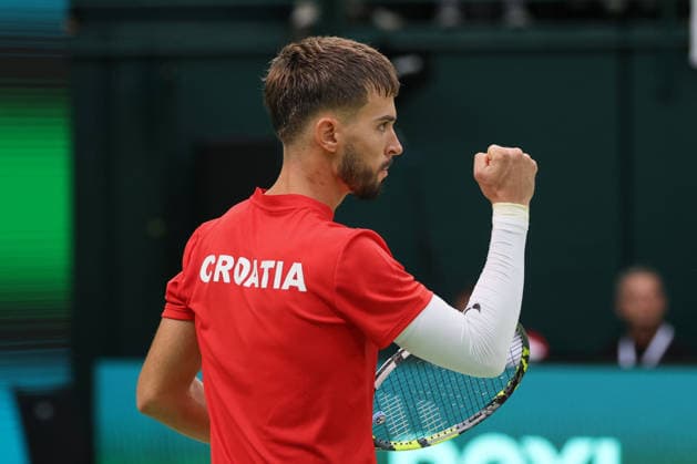 Team Croatia, Dino Prizmic, Davis Cup Germany vs. Croatia, Heristo Arena, Halle Westf., Germany Tennis - Davis Cup 20026 - - Heristo Arena - Halle West - Northrhine Westphalia - Germany - 19 September 2026. Copyright: xJuergenxHasenkopfx