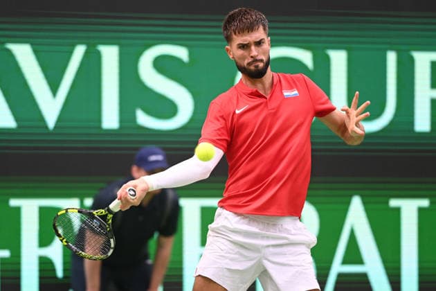 Dino PRIZMIC (CRO) Aktion, match2: Daniel ALTMAIER (GER) - Dino PRIZMIC (CRO) Deutschland (GER) - Kroatien (CRO) Tennis Davis Cup Qualifiers Round 2 am 19.09.2026 in der Heristo Arena Halle Westfalen, Deutschland. Â