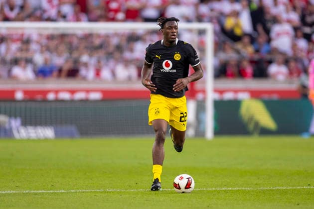 19.09.2026, Fussball, 4. Spieltag der 1. Fussball Bundesliga, VfB Stuttgart - Borussia Dortmund. Joane Gadou (Borussia Dortmund). Stuttgart MHP Arena Baden-Württemberg Deutschland xRHR-FOTO DEx Copyright: DennisxEwert RHR-FOTOx RHR-FOTO DE