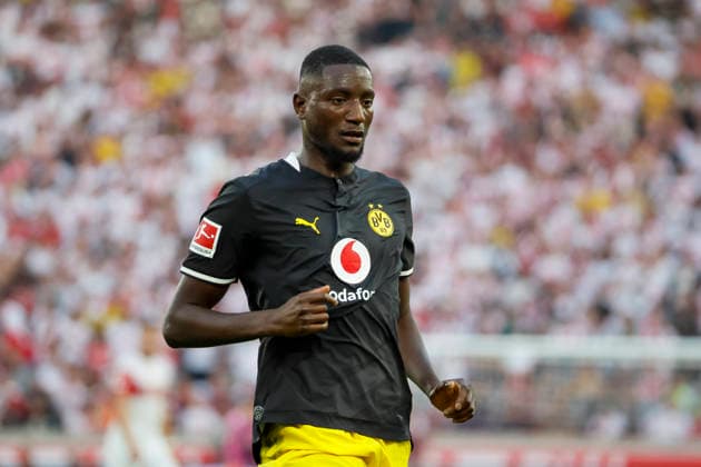 Serhou Guirassy (BVB Dortmund, 09) , Deutschland, Fussball, 1. Bundesliga, 4.Spieltag, 2026 2027, VfB Stuttgart vs. Borussia Dortmund, 19.09.2026, Stuttgart MHP Arena Deutschland Copyright: xGrantxHubbsx