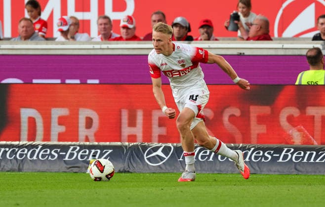 19.09.2026, Deutschland, Stuttgart, Fußball Bundesliga, VfB Stuttgart vs. Borussia Dortmund, Chris Führich (VfB)