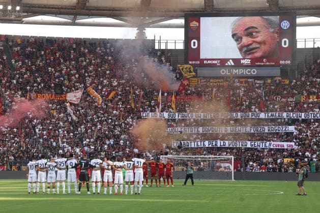 SOCCER - Serie A - AS Roma vs. Inter - FC Internazionale Photo by IPA ABACAPRESS.COM88717021 - Rome, Italy - September 19, 2026: A tribute to Sandro Mazzola ahead of Matchday 5 of the 2026-2027 Italian Serie A Enilive Championship, featuring AS Roma vs. FC Internazionale Milan at the Olympic Stadium in Rome. Rome Italy  Copyright: xIPAxSport ABACAx