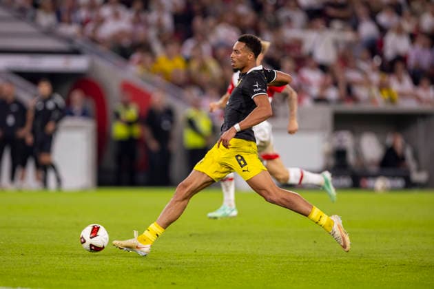 19.09.2026, Fussball, 4. Spieltag der 1. Fussball Bundesliga, VfB Stuttgart - Borussia Dortmund. Felix Nmecha (Borussia Dortmund). Stuttgart MHP Arena Baden-Württemberg Deutschland xRHR-FOTO DEx Copyright: DennisxEwert RHR-FOTOx RHR-FOTO DE