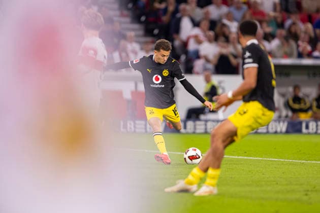 19.09.2026, Fussball, 4. Spieltag der 1. Fussball Bundesliga, VfB Stuttgart - Borussia Dortmund. Konstantinos Karetsas (Borussia Dortmund). Stuttgart MHP Arena Baden-Württemberg Deutschland xRHR-FOTO DEx Copyright: DennisxEwert RHR-FOTOx RHR-FOTO DE