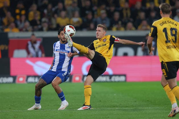 19.09.2026, xtgx, Fussball 2. Bundesliga, SG Dynamo Dresden - Hertha BSC Berlin, v.l. (DFL DFB REGULATIONS PROHIBIT ANY USE OF PHOTOGRAPHS as IMAGE SEQUENCES and or QUASI-VIDEO) Dresden