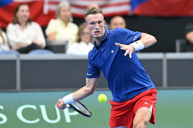 2026 Davis Cup men s team tennis World Championship, WM, Weltmeisterschaft match between the Czech Republic and the United States in Prague, Czech Republic, on September 19, 2026. Match Jiri Lehecka of Czech Republic against Learner Tien of USA. (CTKxPhoto MichaelaxRihova) CTKPhotoP2026091905794  CTKPhotoP2026091905794