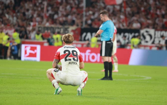 20.09.26 VfB Stuttgart - Borussia Dortmund Deutschland, Stuttgart, 20.09.2026, Fussball, Bundesliga, Saison 2026 2027, VfB Stuttgart - Borussia Dortmund:Finn Jeltsch VFB entäuscht .