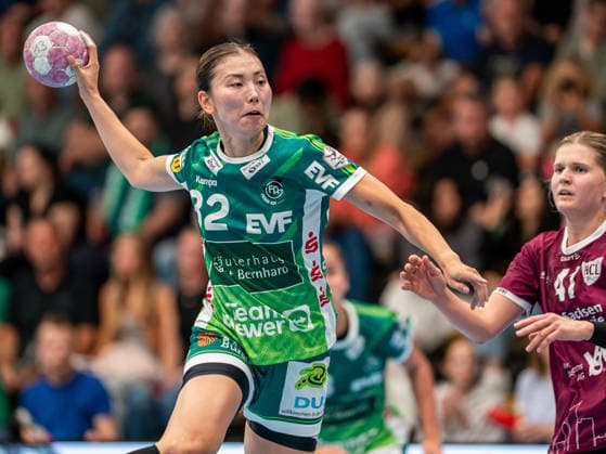 Haruno Sasaki (Frisch Auf Frauen, 32) kommt frei zum Wurf, Frisch Auf Goeppingen vs. HC Leipzig, Handball, 1. Bundesliga, Spielzeit 2026 2027, 19.09.2026 Frisch Auf Goeppingen vs. HC Leipzig, Handball, 1. Bundesliga, Spielzeit 2026 2027, 19.09.2026 Goeppingen Copyright: xMichaelxSchmidt Eibner-Pressefotx EP_MST