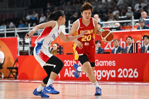 Thailand v China - Asian Games Aichi-Nagoya NAGOYA, JAPAN - SEPTEMBER 19: Sun Yu (20) of China drives the ball during the basketball Women s Group A between Thailand and China on day zero of the 20th Asian Games Aichi-Nagoya at Aichi International Arena on September 19, 2026 in Nagoya, Aichi, Japan. Stringer Anadolu Nagoya Japan. Editorial use only. Please get in touch for any other usage.  Copyright: x2026xAnadoluxStringerx