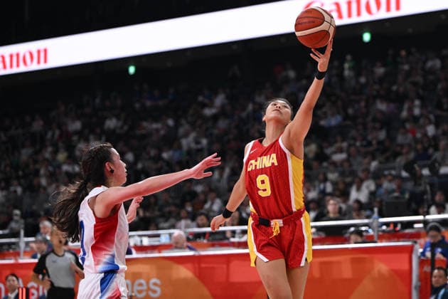 Thailand v China - Asian Games Aichi-Nagoya NAGOYA, JAPAN - SEPTEMBER 19: Ziting Tang (9) of China drives the ball during the basketball Women s Group A between Thailand and China on day zero of the 20th Asian Games Aichi-Nagoya at Aichi International Arena on September 19, 2026 in Nagoya, Aichi, Japan. Stringer Anadolu Nagoya Japan. Editorial use only. Please get in touch for any other usage.  Copyright: x2026xAnadoluxStringerx