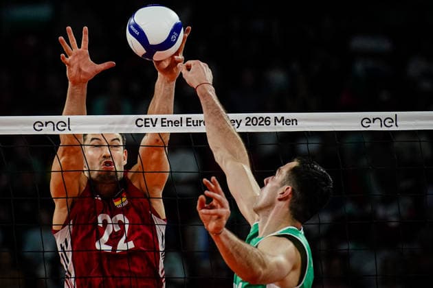 Volleyball - CEV EuroVolley 2026, Play Offs - 1 8-finals - Germany vs Bulgaria - 09.19.2026 SOFIA, BULGARIA - September 19th: Tobias Christian Brand, 22 of Germany during CEV EuroVolley 2026, Play Offs - 1 8-finals match between Germany vs Bulgaria at Arena 8888 in Sofia, Bulgaria, on September 19th, 2026 in Sofia, Bulgaria. Copyright: xYulianxTodorovx