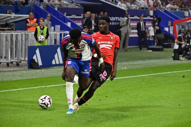 Football : Olympique Lyonnais v Rennes - French ligue 1- 19 09 2026 Ernest NOAMAH of Lyon during the French ligue 1 match between Olympique Lyonnais and Rennes at Groupama Stadium Decines Charpieu Lyon on September 19, 2026 , France LYONFrance  Copyright: xMouradxAllilix