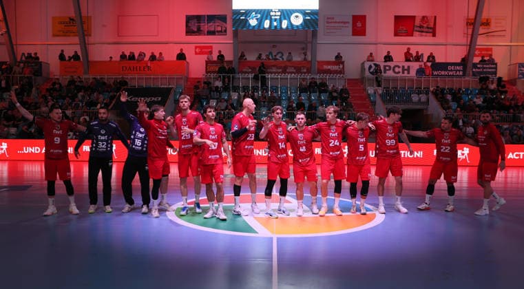 GER HBL2 Saison 2026 2027 VfL Potsdam vs EULEN Ludwigshafen, 19.09.26, MBS Arena, Potsdam Begrüßung, Einlaufzeremonie, Team EULEN Ludwigshafen