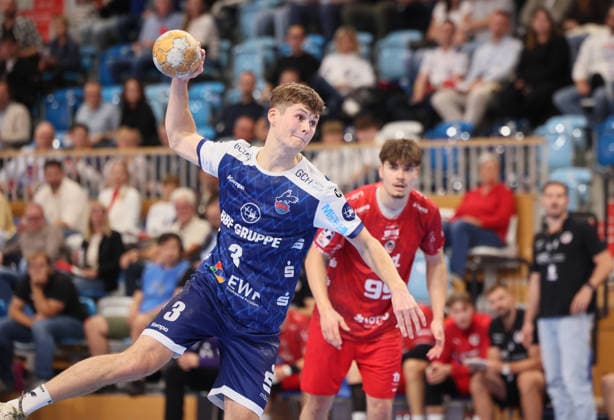 GER HBL2 Saison 2026 2027 VfL Potsdam vs EULEN Ludwigshafen, 19.09.26, MBS Arena, Potsdam Marvin SIEMER (1.VfL Potsdam 3), Siebenmeter, Strafwurf
