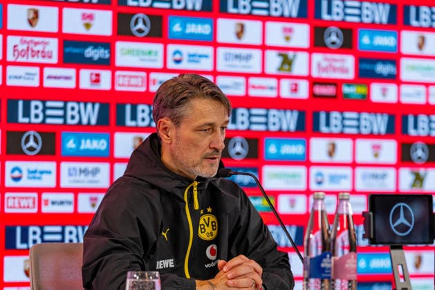 1. Fußball Bundesliga: VfB Stuttgart vs. Borussia Dortmund; 19.09.2026 Stuttgart, GERMANY - 19. September 2026: Niko KovaÄ (Borussia Dortmund, Trainer) während der Pressekonferenz nach dem Spiel zwischen dem VfB Stuttgart und Borussia Dortmund am 4. Spieltag der 1. Fußball Bundesliga in der MHP ARENA. Copyright: xBEAUTIFULxSPORTS Steinx
