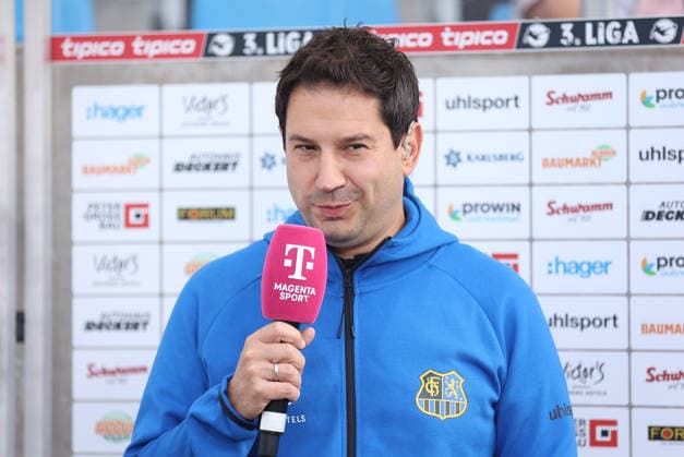 19.09.2026, Fussball, Herren, 3. Liga, Saison 2026 2027, 1. FC Saarbrücken - SG Sonnenhof Großaspach, Trainer Argirios Giannikis (1. FC Saarbruecken) im Interview Saarbrücken Ludwigsparkstadion Saarland Deutschland Copyright: xFabianxKleerx