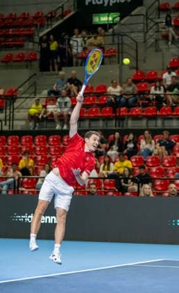 September 19, 2026, Rio De Janeiro, Rio De Janeiro, Brazil: Jakub Paul of Suisse Match action during the 2026 Davis Cup World Group I tie between Brazil and Switzerland, held at the Farmasi Arena in Rio de Janeiro, Brazil. Rio De Janeiro Brazil - ZUMAa293 20260919_zsp_a293_013 Copyright: xRicardoxAmaralx