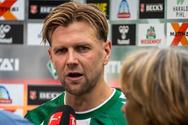 Deutschland: Fussball 1. Bundesliga, 4. Spieltag 2026 2027, Werder Bremen - FC Augsburg am 19.09.2026 in Bremen (Weserstadion): Niclas Füllkrug (Werder Bremen, 10) im Interview ich dem Spiel. Copyright: xSvenxHeidmannx