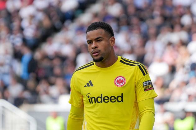 Noah Atubolu (Eintracht Frankfurt, 01) , Deutschland, Fussball, 1. Bundesliga, 4.Spieltag, 2026 2027, Eintracht Frankfurt vs. SC Freiburg, 19.09.2026, Deutsche Bank Park, Frankfurt Frankfurt Deutsche Bank Park Hessen Deutschland Copyright: xArnexAmbergx