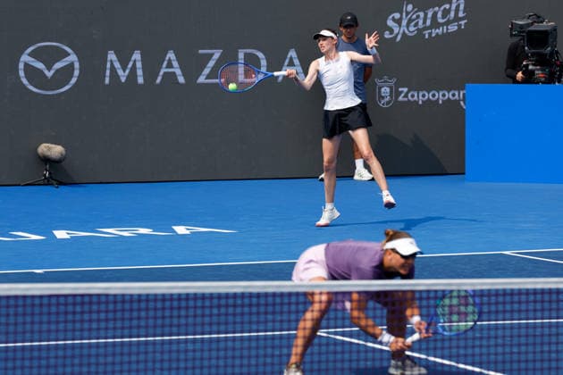 WTA, Tennis Damen GUADALAJARA OPEN 2026 WTA GUADALAJARA OPEN 2026 CRISTINA BUCSA NICOLE MELICHAR VS MOMOKO KOBORI PEANGTARN PLIPUECH 19092026 GUADALAJARA, JALISCO. Action photo of Cristina Bucsa and Nicole Melichar, during the doubles final match of the WTA Guadalajara Open 2026, held at the Centro Panamericano de Tenis of Guadalajara, Jalisco, Mexico. Foto de accion de Cristina Bucsa y Nicole Melichar, durante el juego de la final de dobles del WTA Guadalajara Open 2026 celebrado en el Centro Panamericano de Tenis de Guadalajara, Jalisco, Mexico PHOTO BY IMAGENSHOP AGENCIA FOTOGRAFICA GUADALAJARA JALISCO MEXICO Copyright: xIMAGENSHOPxAGENCIAxFOTOGRAFICAx